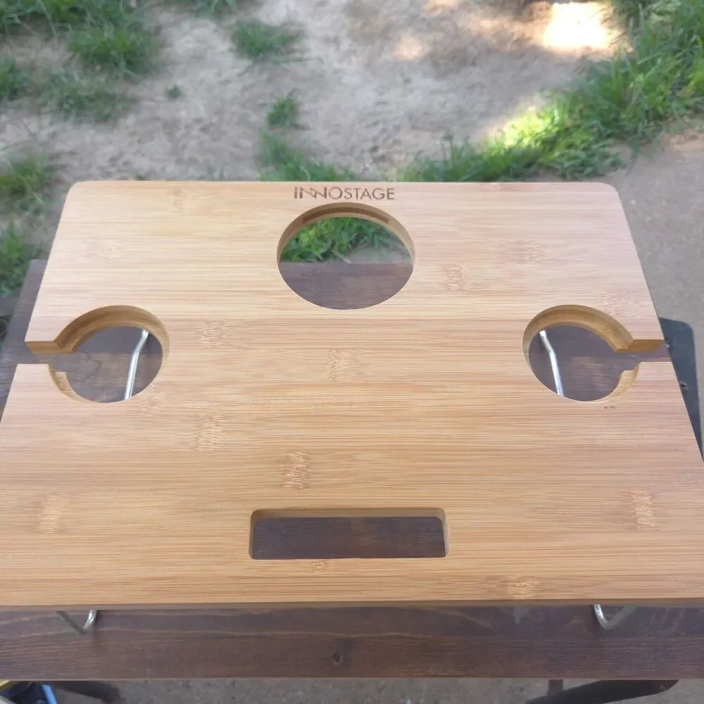 INNO STAGE Portable Bamboo Wine Table Folding Picnic Table New in Box